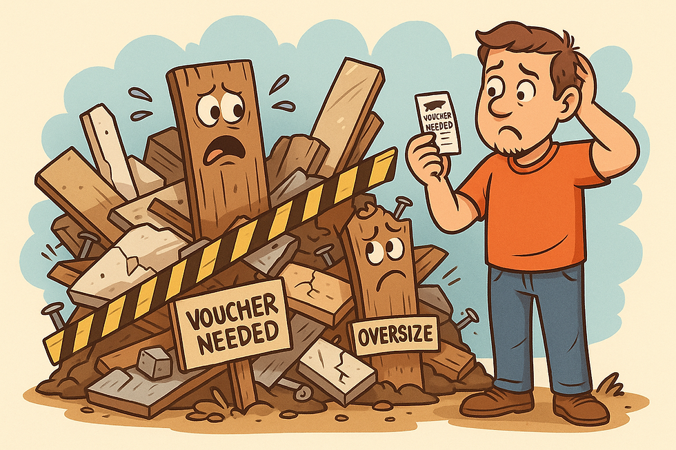 Junk Around figuring out rules during construction and renovation debris removal in Jackson, NJ