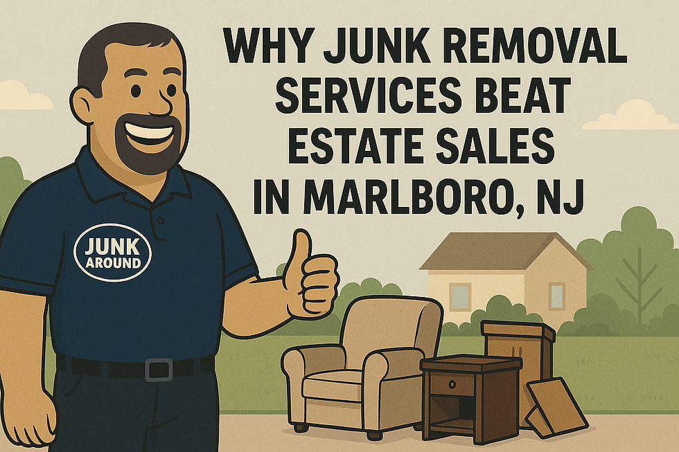 Junk Removal worker removing junk after an estate cleanout in Marlboro, NJ.