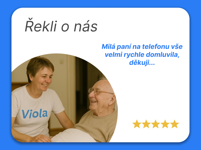 Jak Viola pomohla: Úleva seniorce a pomoc s péčí o manžela