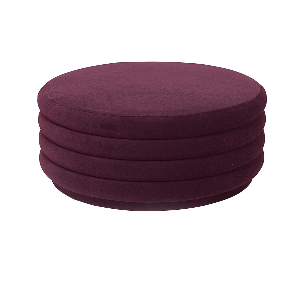 pouf-round-ferm-living-bordeaux-l