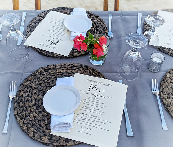 Solaria Villas private dinner