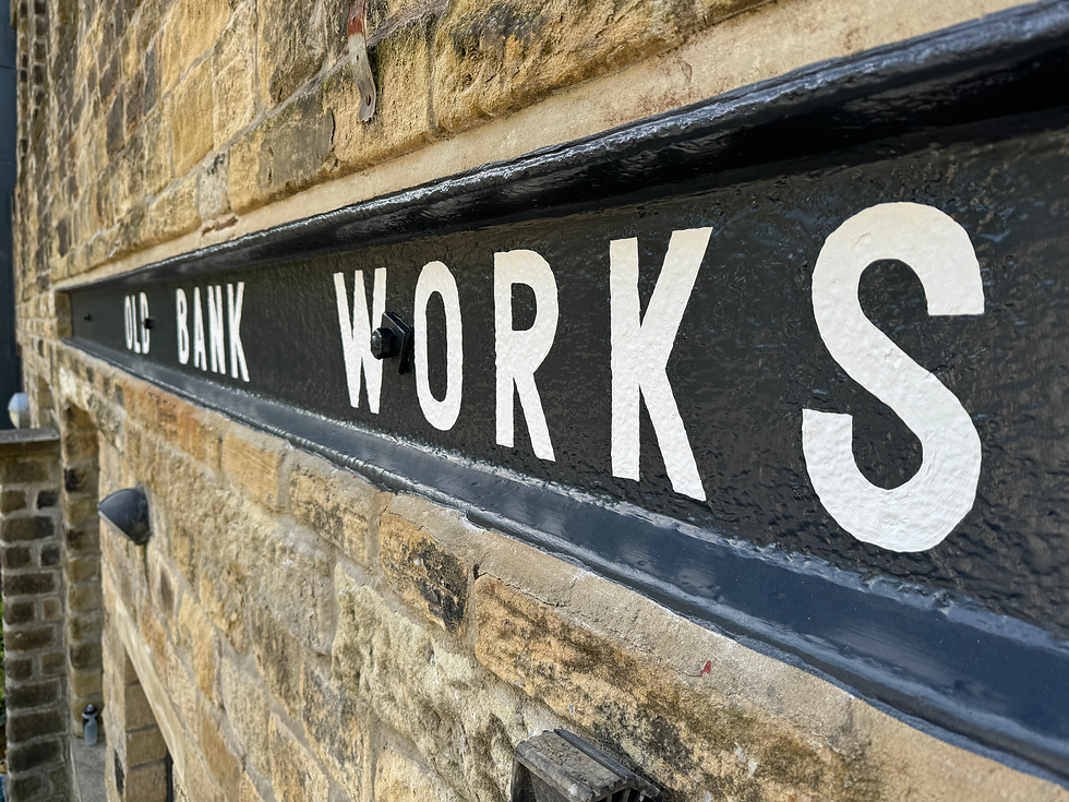 Old Bank Works exterior steel beam repair