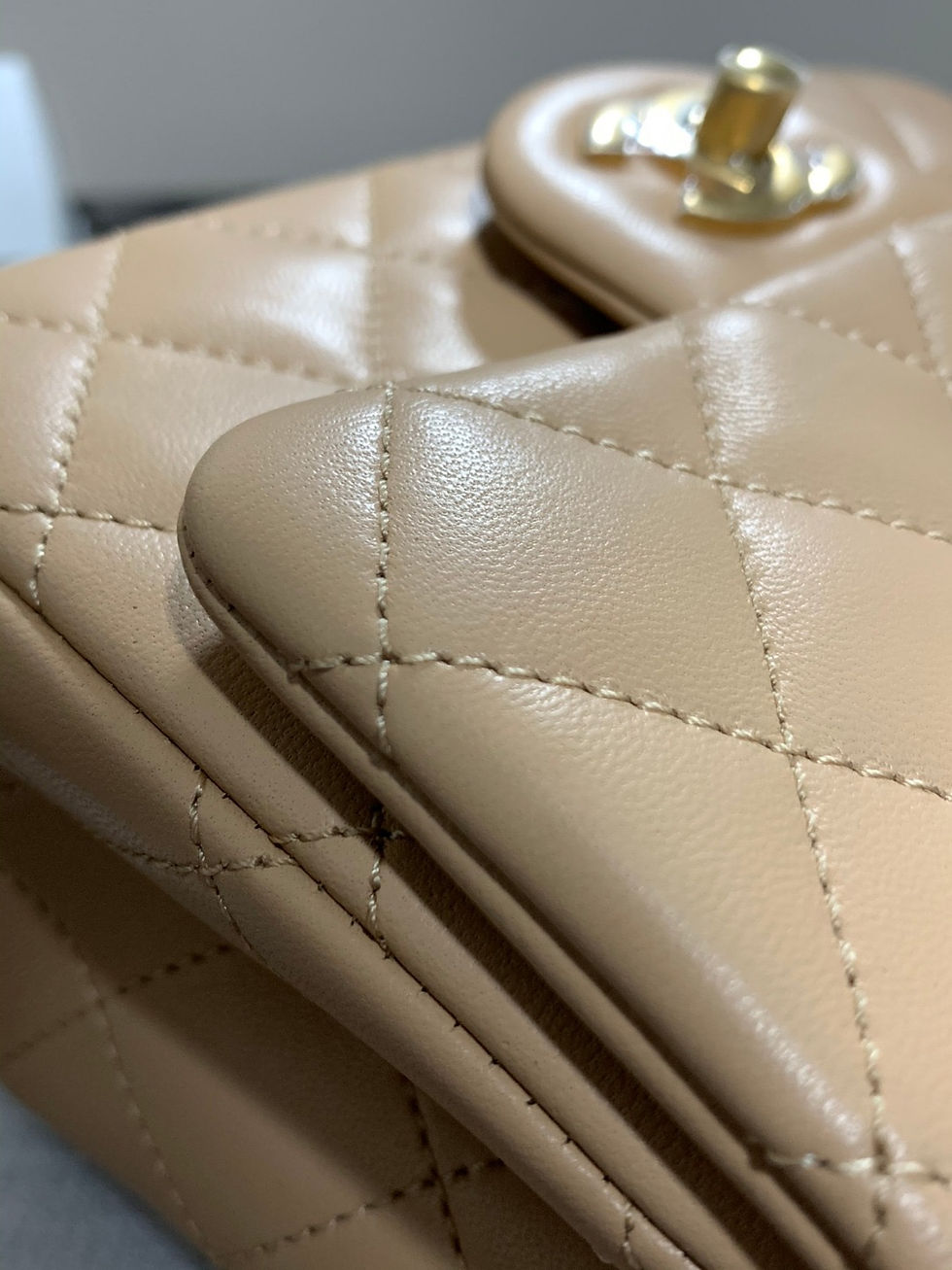 Thumbnail: Chanel 20S Square Mini Flap Bag Flap Close Up