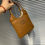Thumbnail: Miu Miu IVY Leather Handbag Mini Cognac Color Front Side View