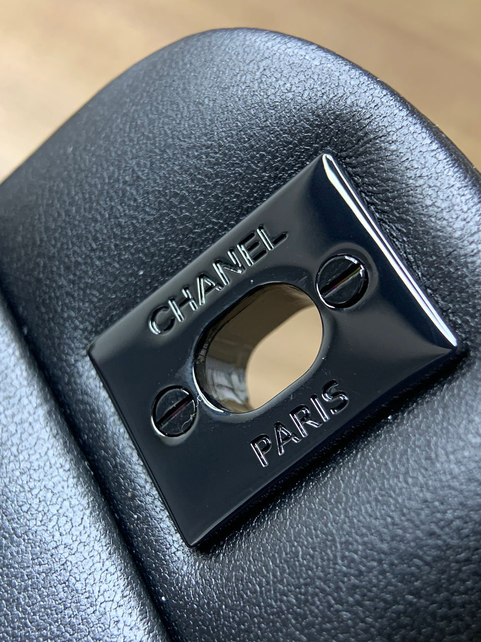 Thumbnail: Chanel 24A Classic Flap Mini Handle Flap Turn Lock Back Close Up