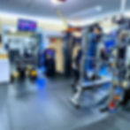 Eye-level view of a gym with personal training equipment