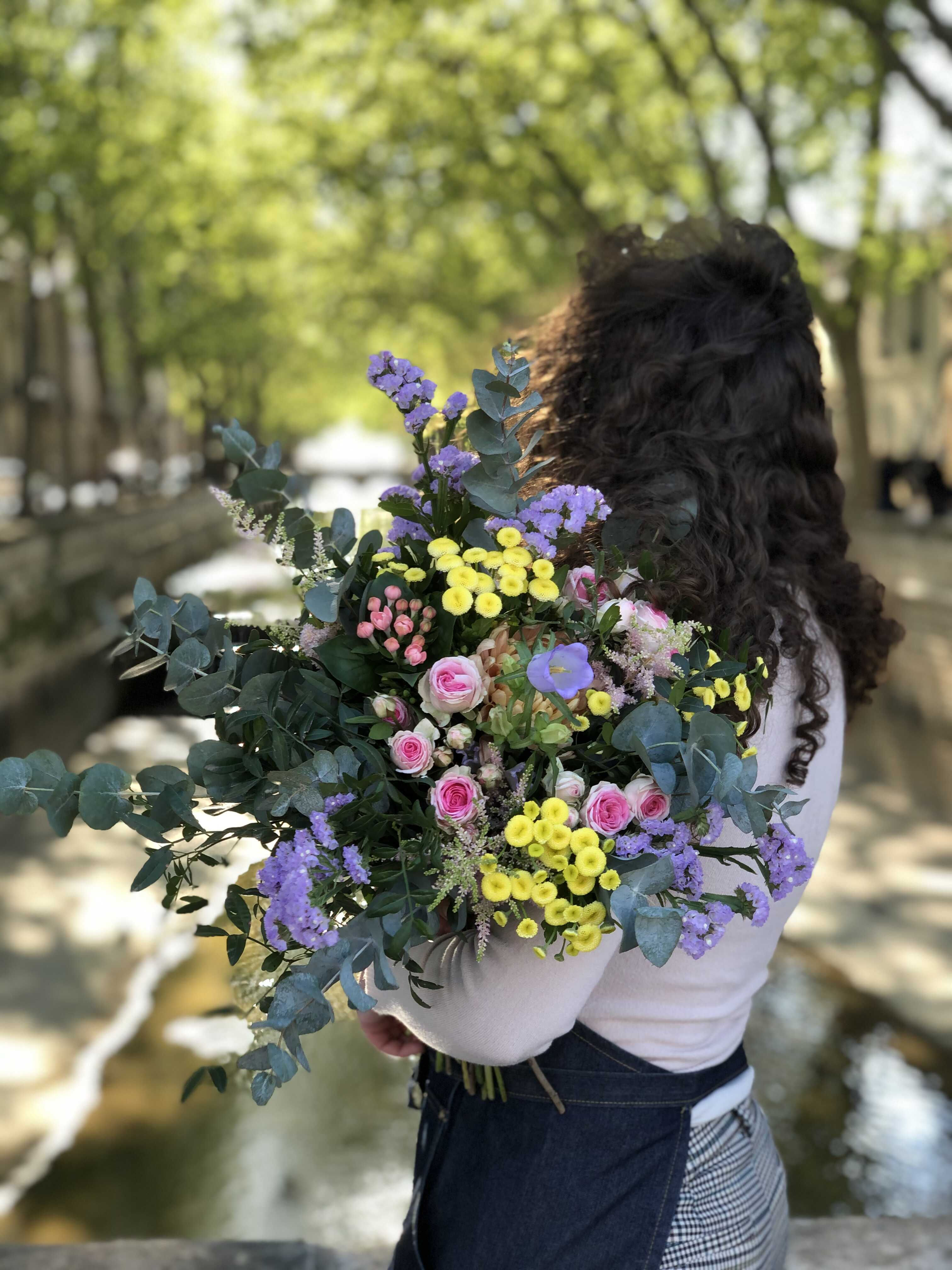 Bouquet champêtre eucalyptus