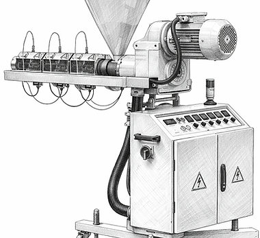 Industrial plastic extrusion machine detail.png