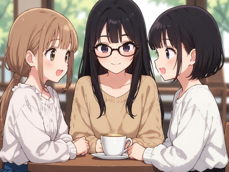 カフェでおしゃべり