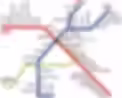 Romes Metro Map showing the various lines and their stops in red green and blue