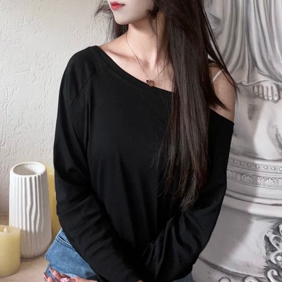 Thumbnail: asymmetrical neck long sleeve