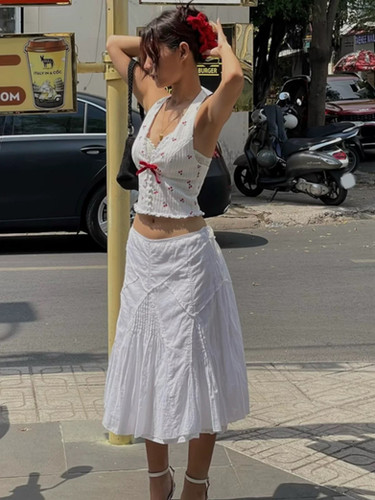cherry halter neck top | Very Classy