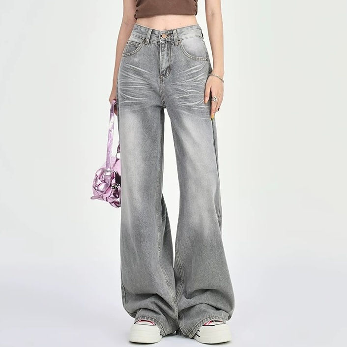 Thumbnail: Wide leg denim jeans