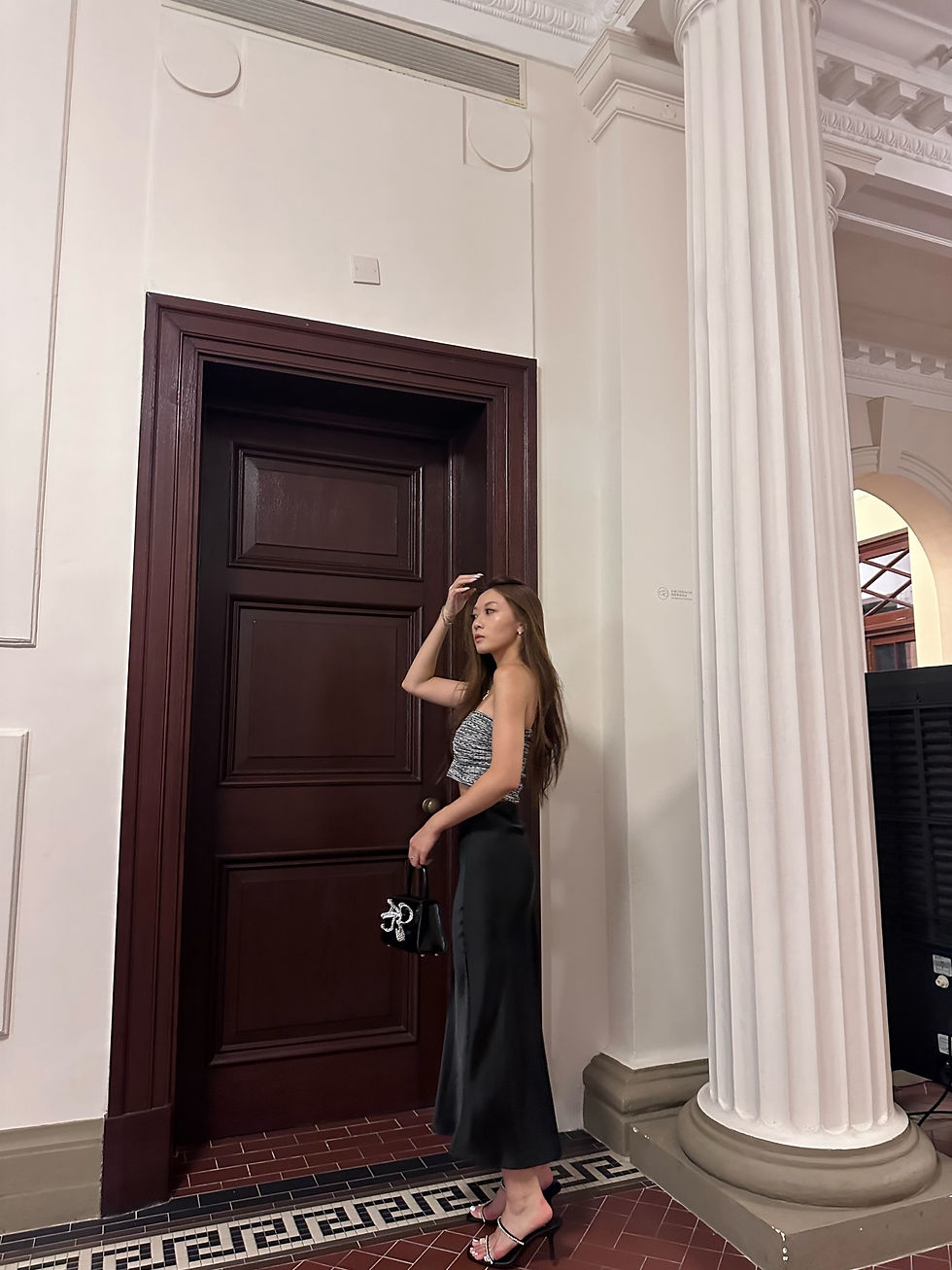 Thumbnail: Satin long skirt