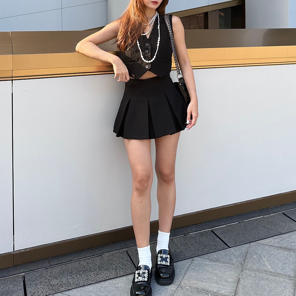 Thumbnail: Plain pleated skirt