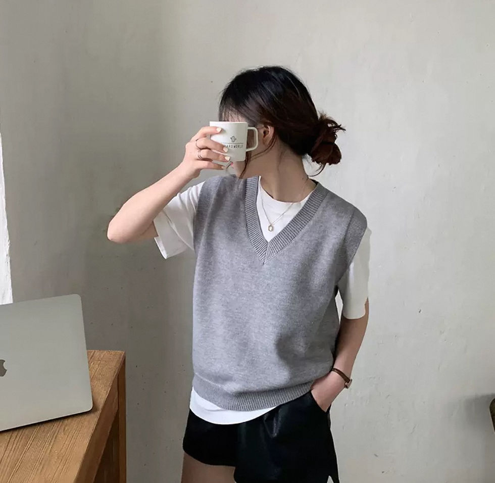 縮圖：vneck vest