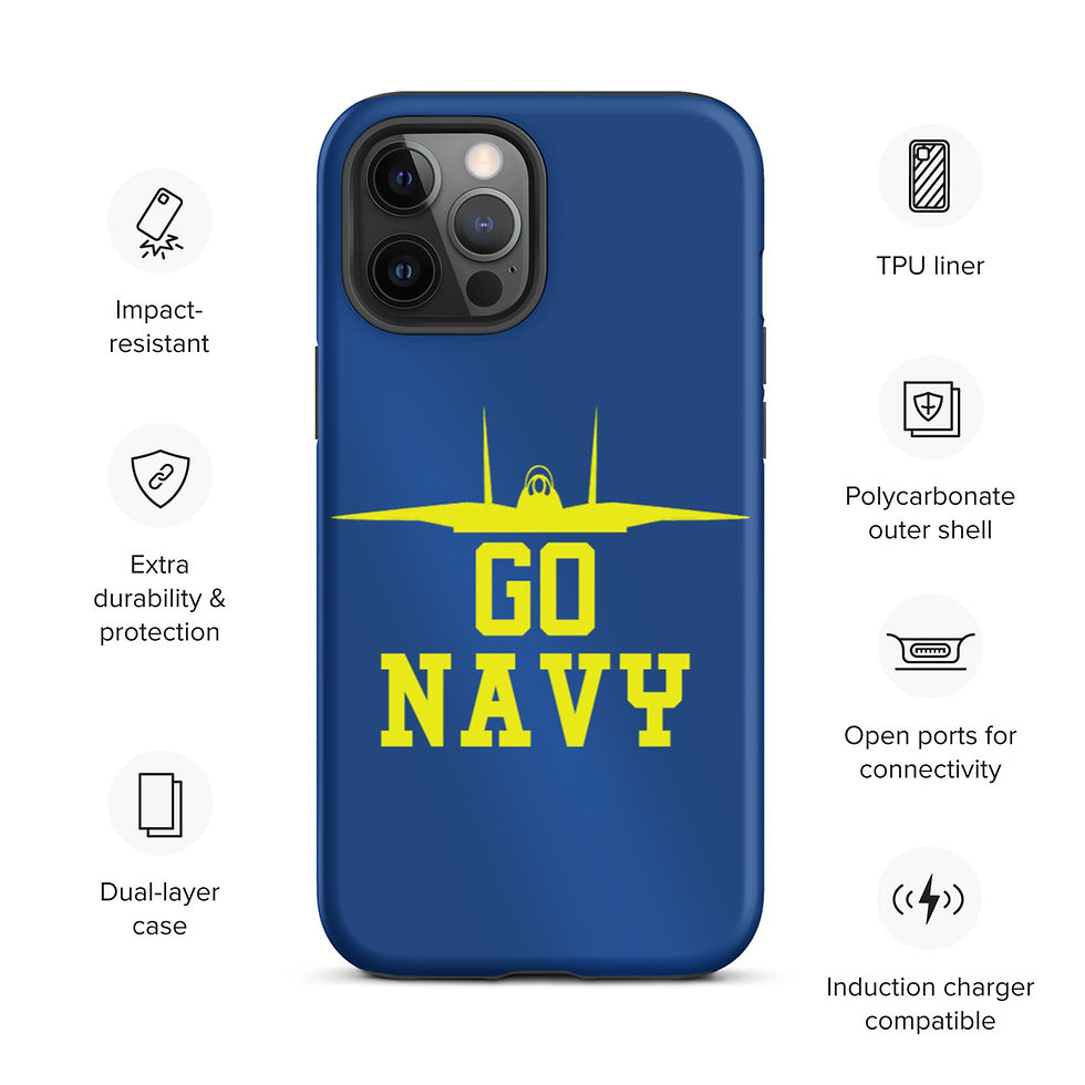Thumbnail: Tough iPhone Case - Go Navy Wings