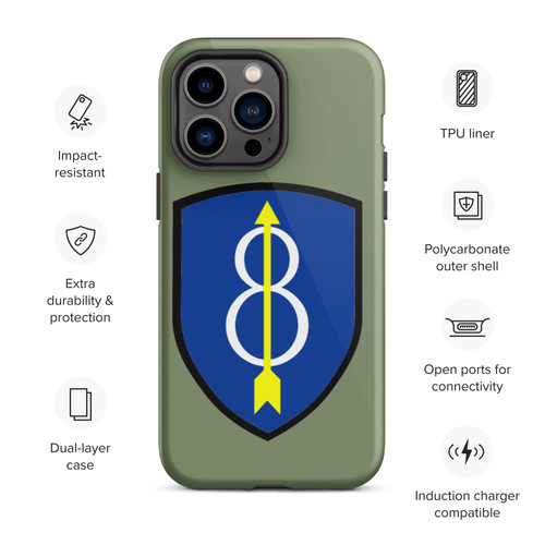 Tough iPhone Case US Army 8th Infantry Division Warhorse Supply Co.