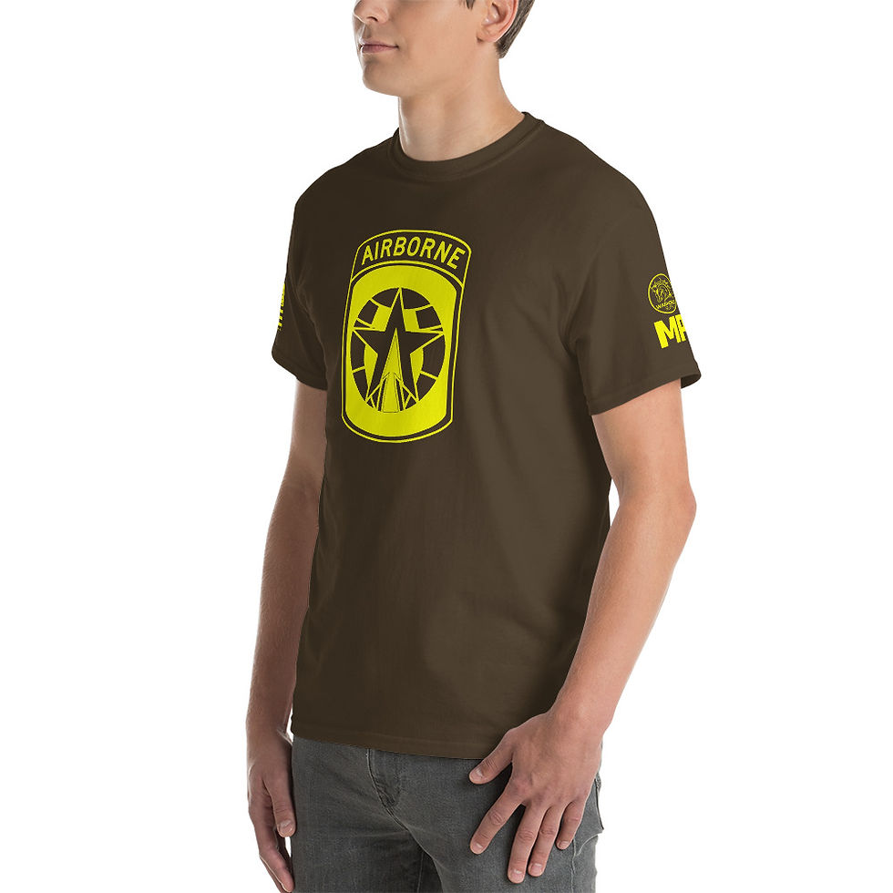 Thumbnail: US Army 16th MP Brigade (Airborne) T-Shirt - Green/Gold