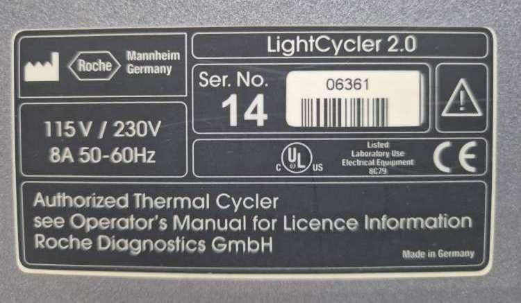 Thumbnail: Roche LightCycler 2.0 Real Time PCR