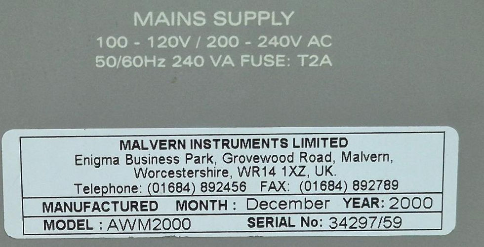 Thumbnail: MALVERN Mastersizer 2000 Laser Diffraction Particle Analyzer