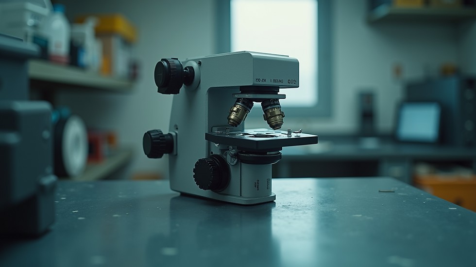 Close-up view of a refurbished scientific instrument with calibration labels