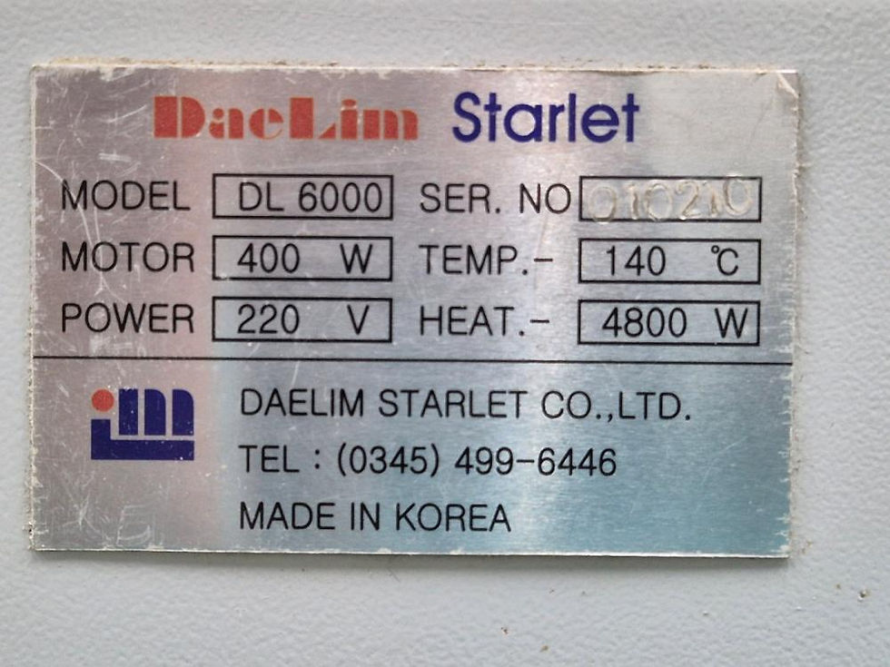 Infrared Rags Machine Daelim Starlet DL 6000 IR(Infrared Rays) Dyeing Machine | rescience