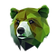 Green Polygon Grizzly. Kobe Porter Logo