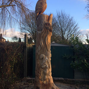 Eucalyptus on site carving