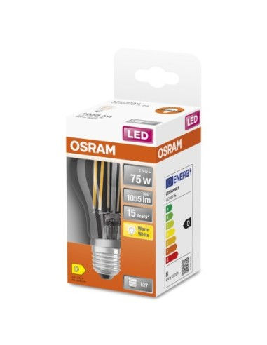 Osram LEDSCLA75 7.5W/827 230V FIL E27 6X1 Rustik Ampul 4058075112360