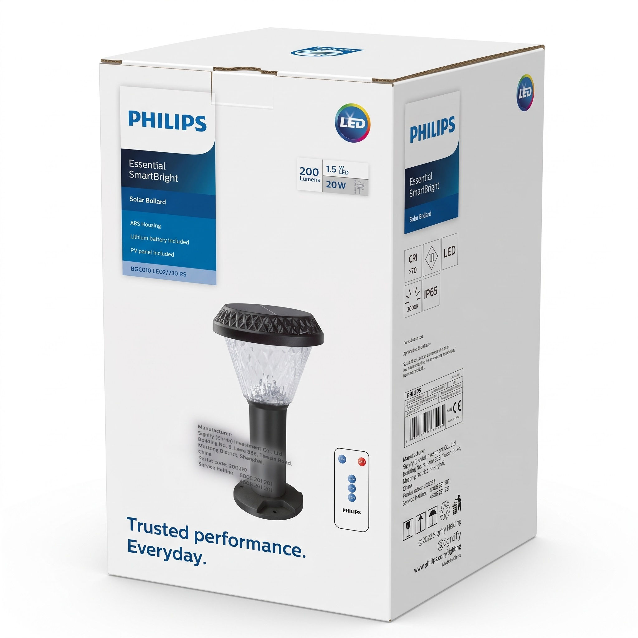 Philips BGC010 LED2/730 RS Pro Solar Set Üstü Bahçe Armatürü
