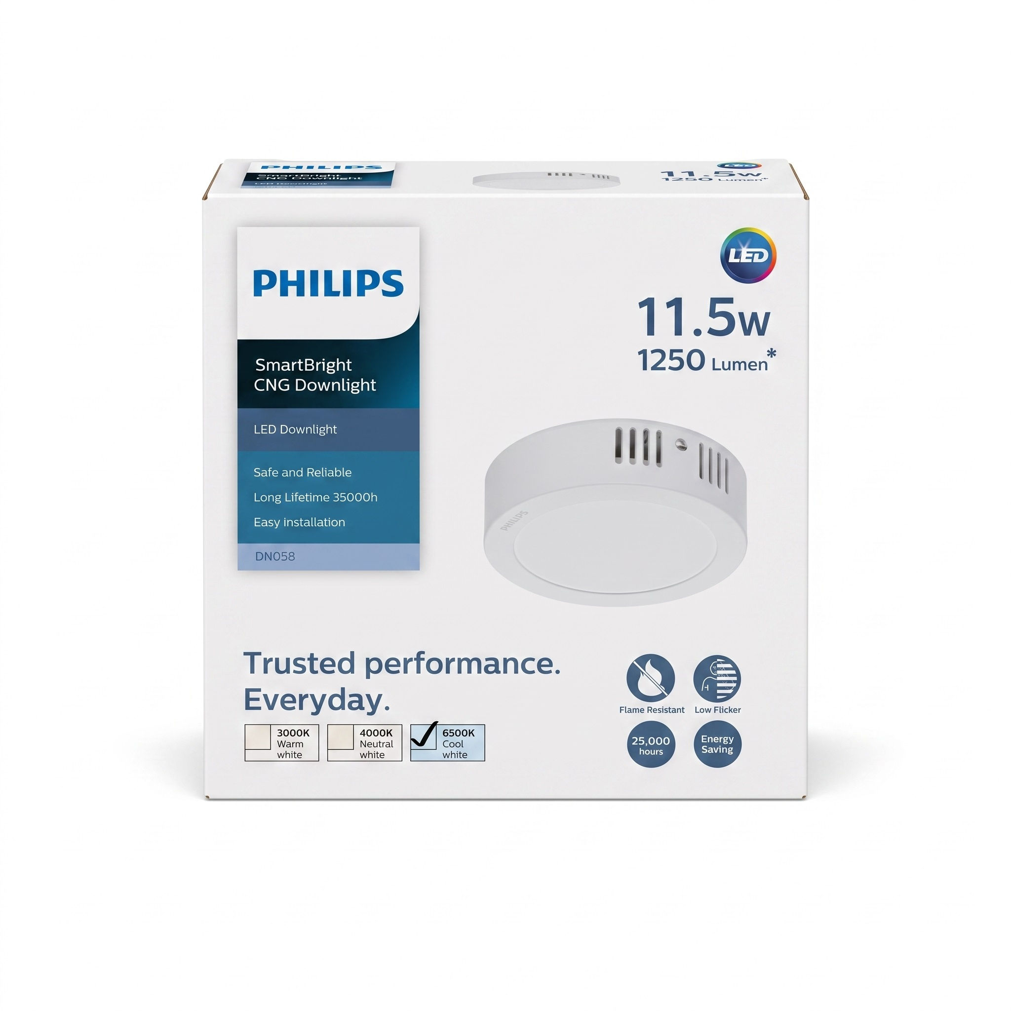 Philips 11.5w 1250 lumen 6500k beyaz ışık  cap 165mm yükseklik 45mm
