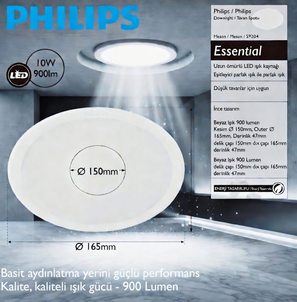 Philips 59204 10W 900LUMEN 6500K Beyaz Işık 150MM Delik Çapı