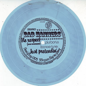 Bad manner - No Respect Blue Flexi Disc.