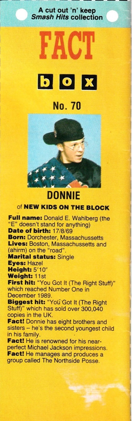 Number 70 - Donnie - New Kids On The Blo