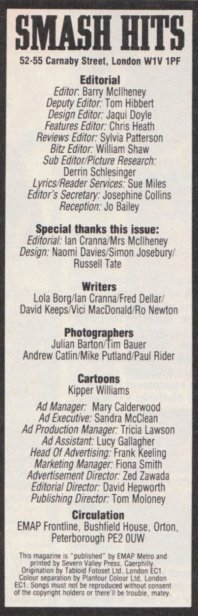 Credits - Smash Hits - Issue 217 - 25th March - 7th April 1987.jpg