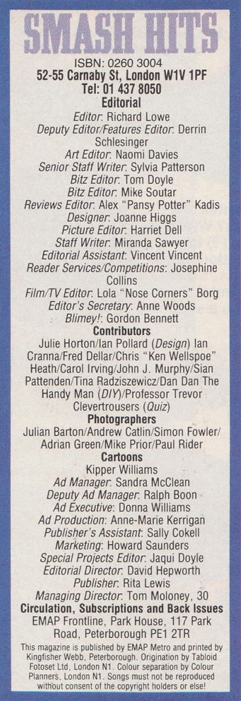 286 - Credits - Smash Hits - Issue 286 - 15th - 28th November 1989.jpg
