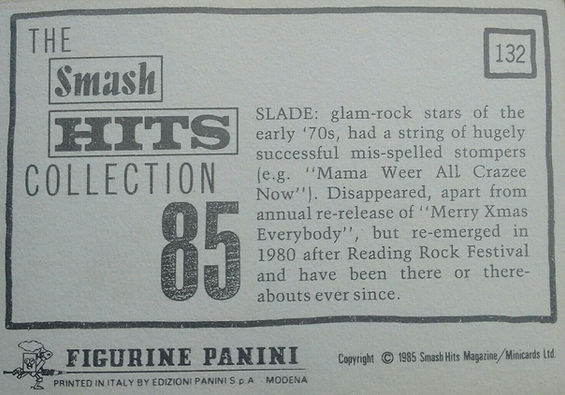 Smash Hits Sticker 1985 - Number 132 - Slade Back.jpg