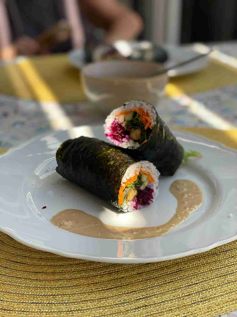 Summer Rolls mit Erdnuss-Dip