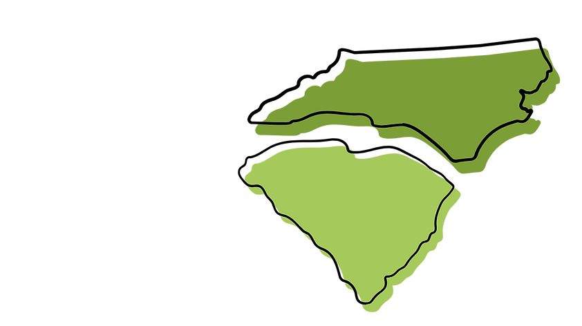 South Carolina and North Carolina service areas