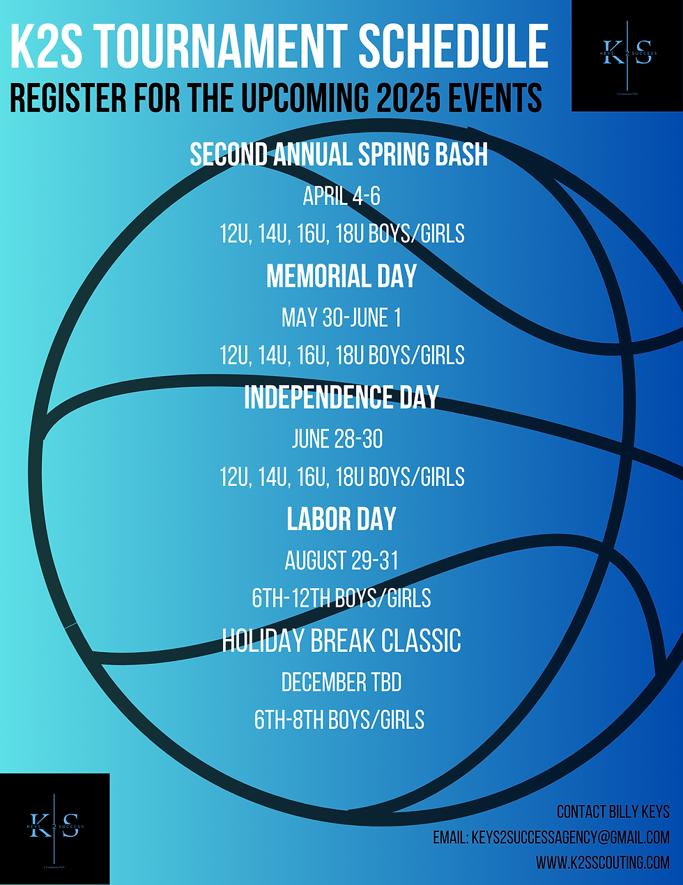 2025 Tournament Calendar