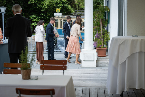 Terrasse mit Menschen