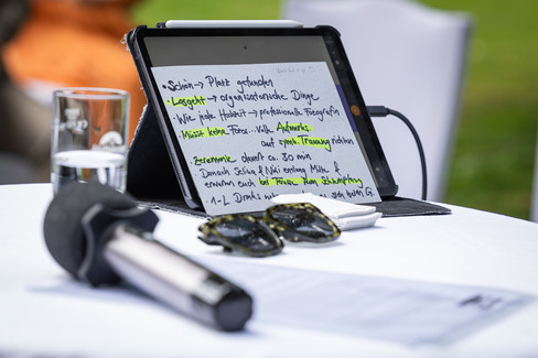 Mikrofon, I-Pad, Sonnenbrille