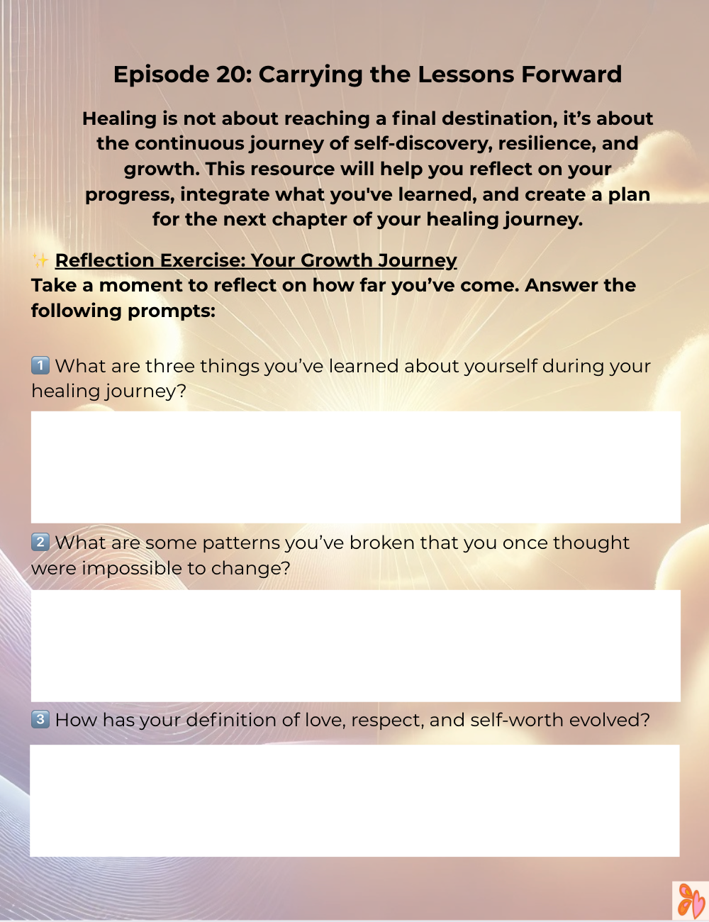 Episode 20: Carrying the Lessons Forward
