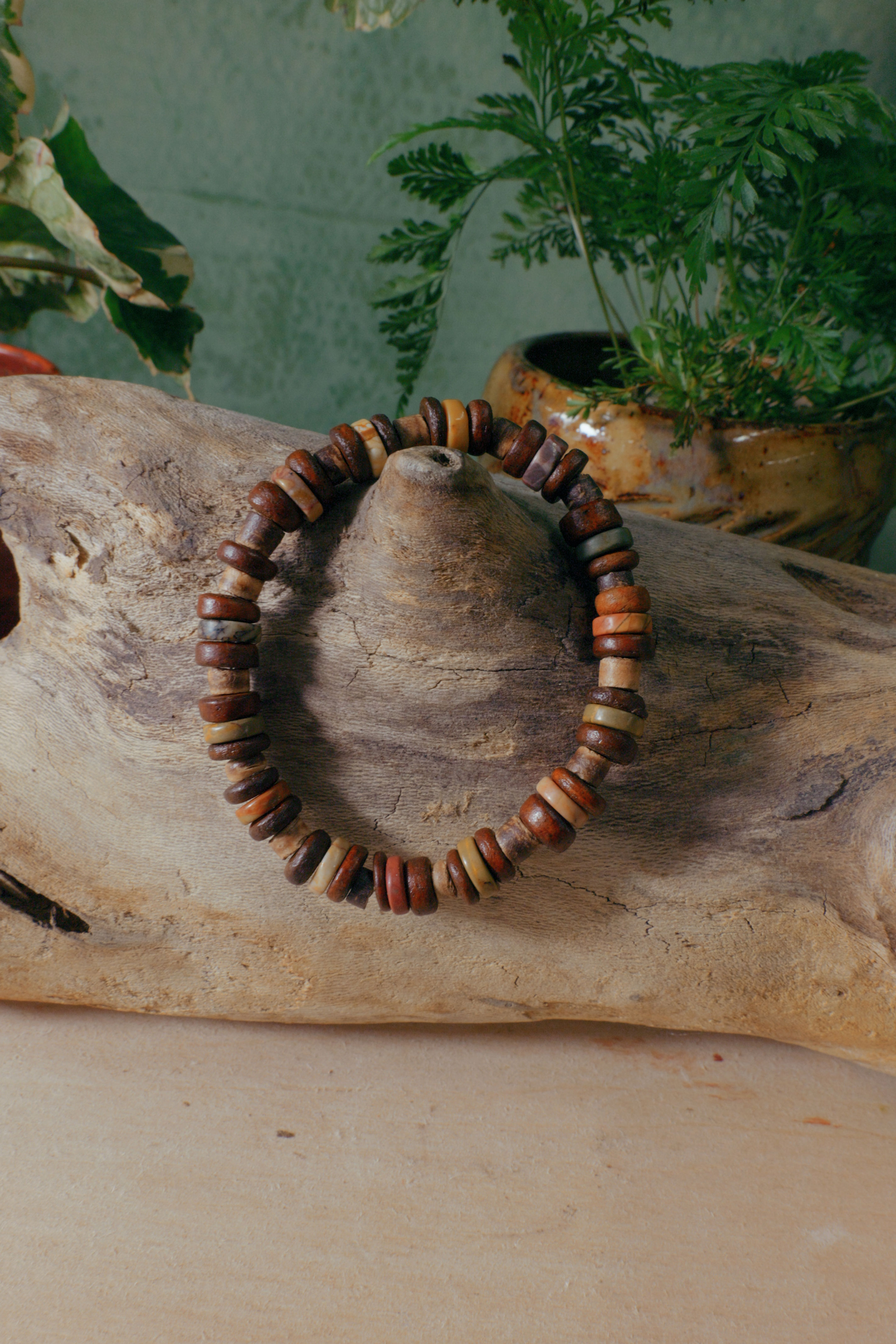 Mookaite Jasper and Coconut Bracelet