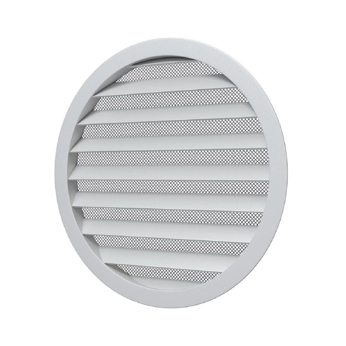 Solid Aluminium Ventilation Grille Ø250 mm with Stainless Steel Insect Screen