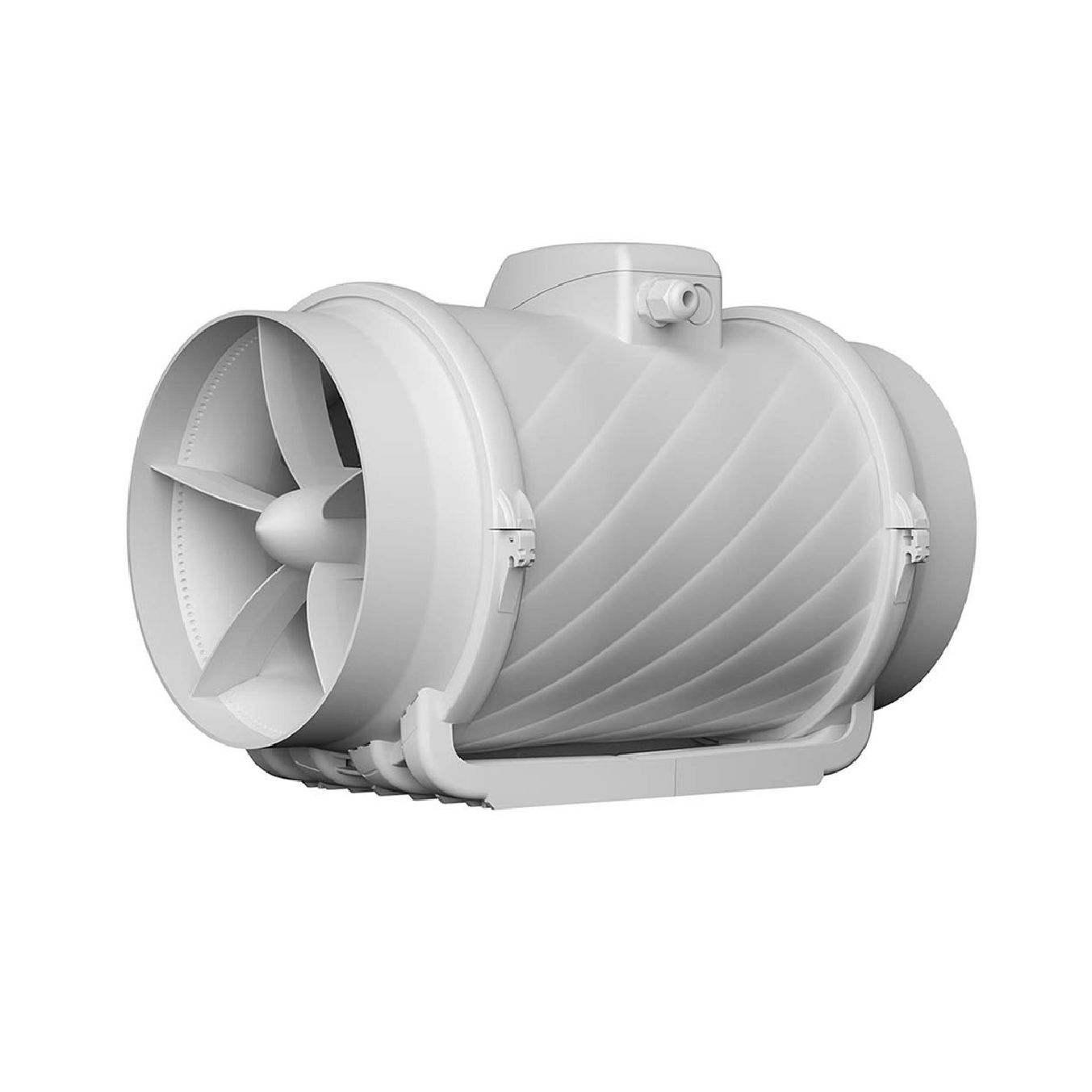 200mm mixed-flow duct fan with 2 speeds and removable central block