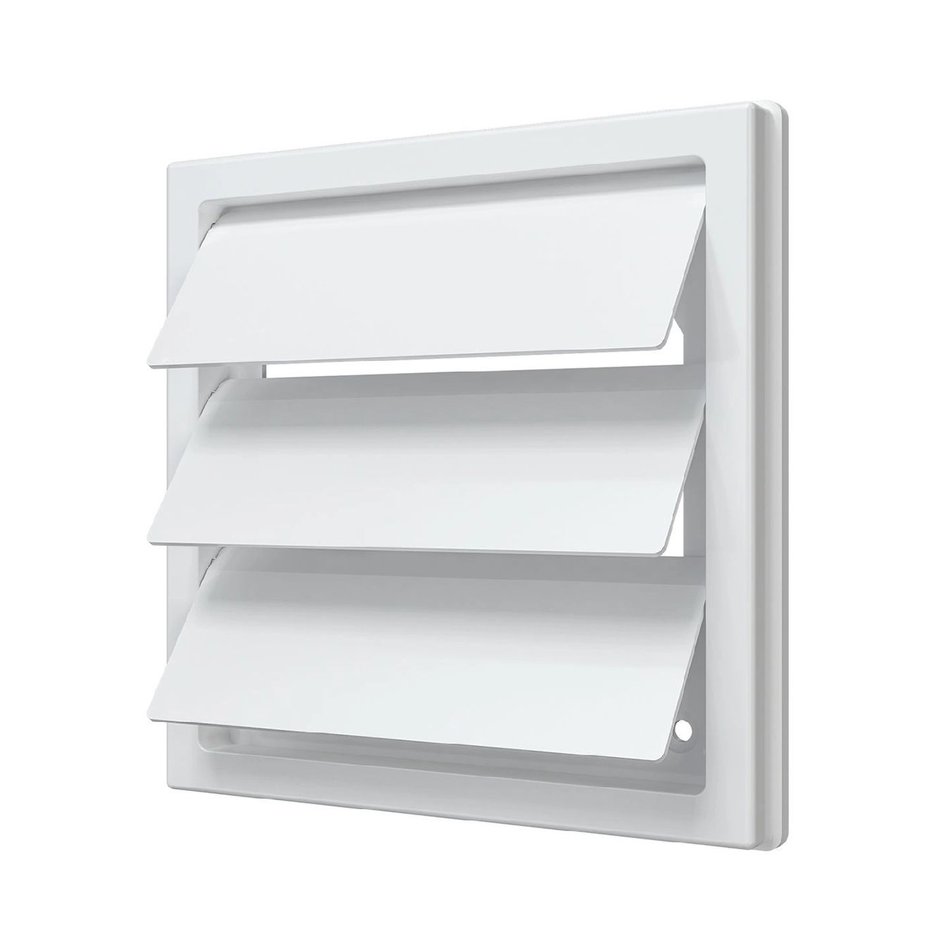 Louvre gravity ventilation grille shutter 100mm - White