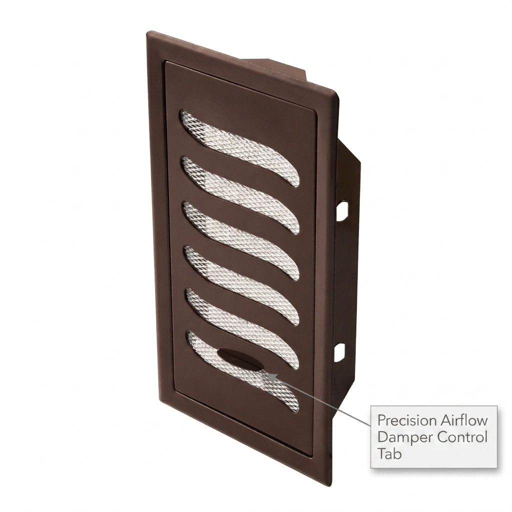 Airflow adjustable vent grille 215 x 125mm - Brown