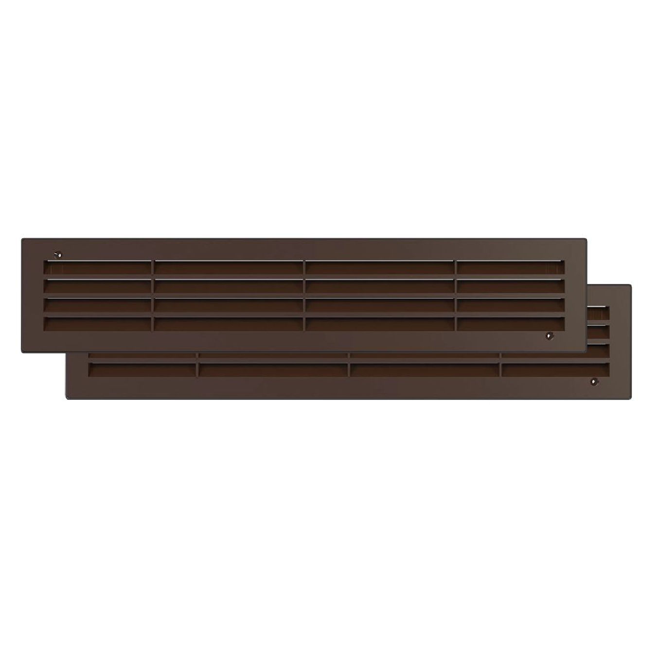 Ventilation Door Grilles – 450 × 91 mm (2-Piece Set, Brown)